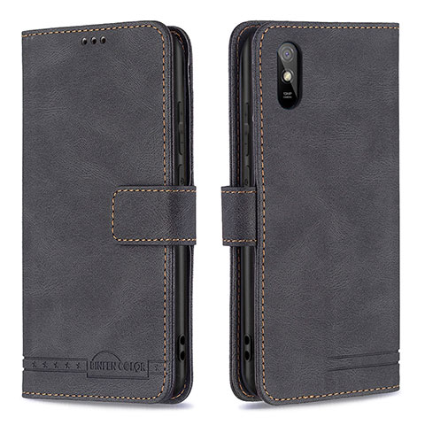 Custodia Portafoglio In Pelle Cover con Supporto B05F per Xiaomi Redmi 9i Nero