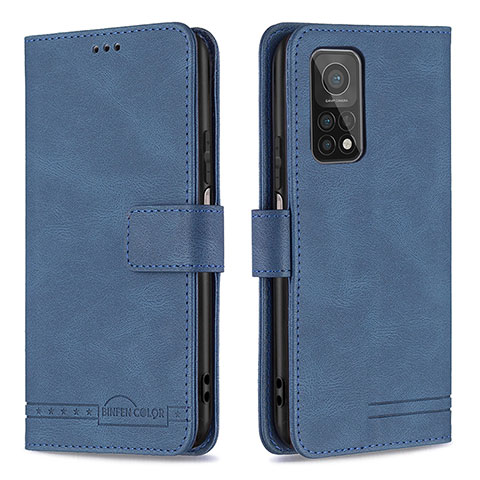 Custodia Portafoglio In Pelle Cover con Supporto B05F per Xiaomi Redmi K30S 5G Blu