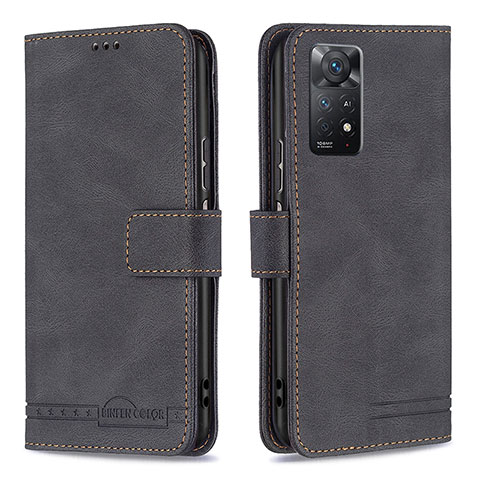 Custodia Portafoglio In Pelle Cover con Supporto B05F per Xiaomi Redmi Note 11 Pro 5G Nero