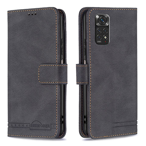 Custodia Portafoglio In Pelle Cover con Supporto B05F per Xiaomi Redmi Note 11S 4G Nero