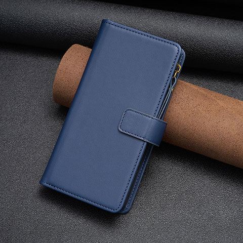 Custodia Portafoglio In Pelle Cover con Supporto B05F per Xiaomi Redmi Note 12 4G Blu