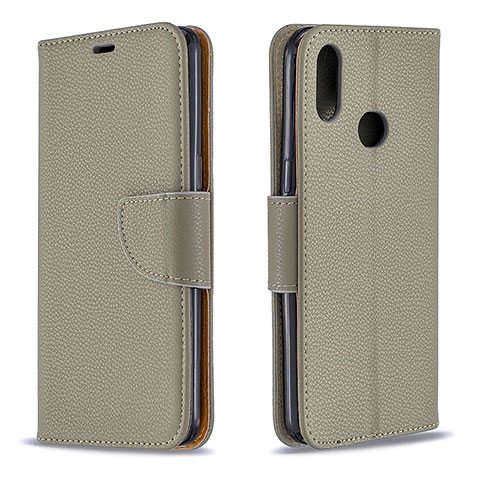 Custodia Portafoglio In Pelle Cover con Supporto B06F per Samsung Galaxy A10s Grigio