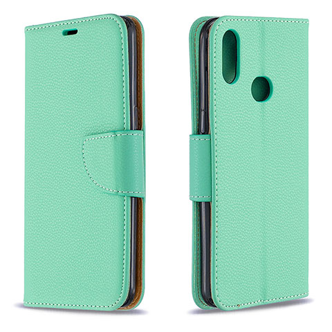 Custodia Portafoglio In Pelle Cover con Supporto B06F per Samsung Galaxy A10s Verde