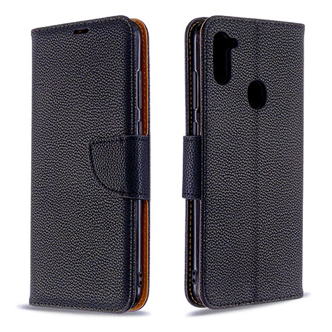 Custodia Portafoglio In Pelle Cover con Supporto B06F per Samsung Galaxy A11 Nero