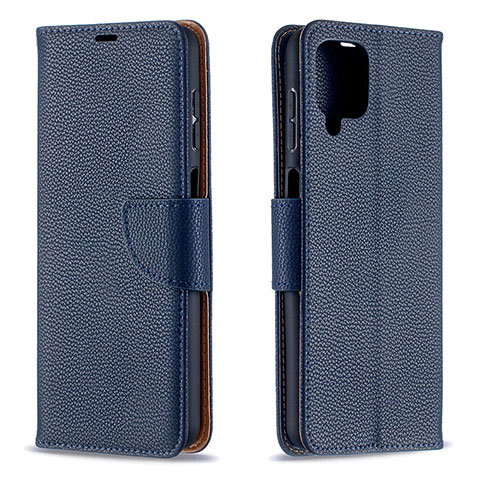 Custodia Portafoglio In Pelle Cover con Supporto B06F per Samsung Galaxy A12 5G Blu