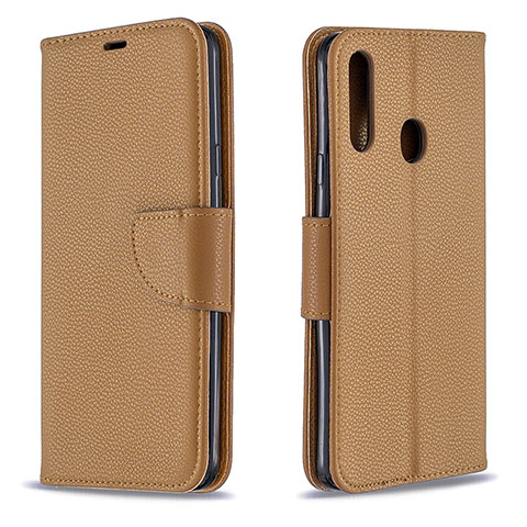 Custodia Portafoglio In Pelle Cover con Supporto B06F per Samsung Galaxy A20s Marrone