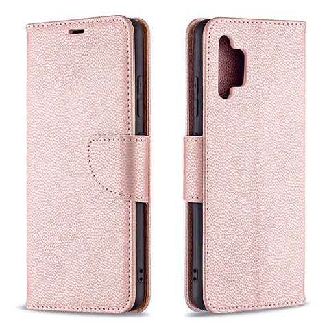 Custodia Portafoglio In Pelle Cover con Supporto B06F per Samsung Galaxy A32 4G Oro Rosa