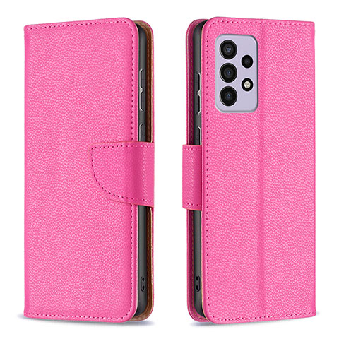 Custodia Portafoglio In Pelle Cover con Supporto B06F per Samsung Galaxy A33 5G Rosa Caldo