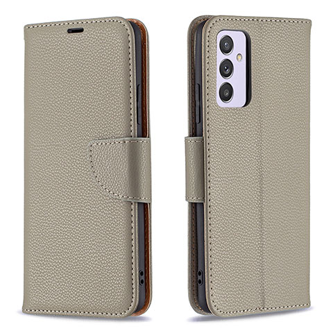 Custodia Portafoglio In Pelle Cover con Supporto B06F per Samsung Galaxy A34 5G Grigio