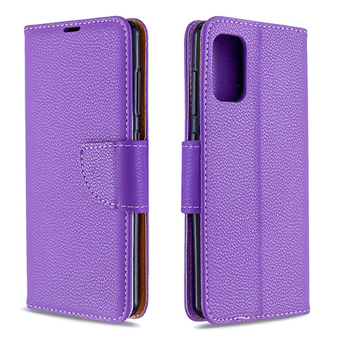 Custodia Portafoglio In Pelle Cover con Supporto B06F per Samsung Galaxy A41 Viola