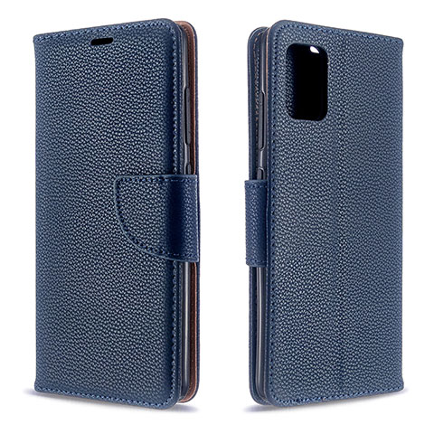 Custodia Portafoglio In Pelle Cover con Supporto B06F per Samsung Galaxy A51 4G Blu
