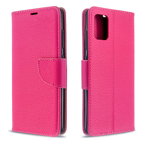 Custodia Portafoglio In Pelle Cover con Supporto B06F per Samsung Galaxy A51 5G Rosa Caldo