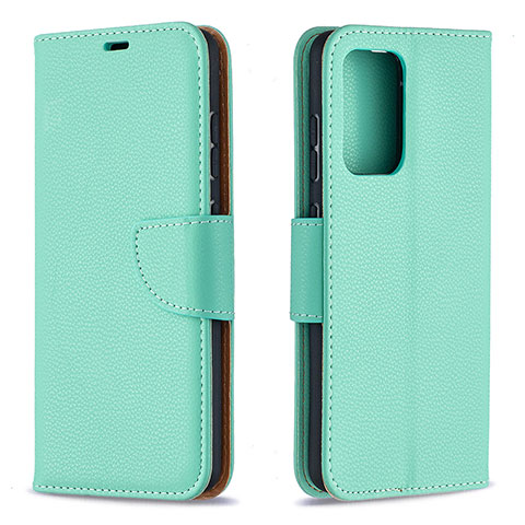 Custodia Portafoglio In Pelle Cover con Supporto B06F per Samsung Galaxy A52 4G Verde