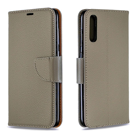 Custodia Portafoglio In Pelle Cover con Supporto B06F per Samsung Galaxy A70S Grigio