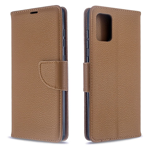 Custodia Portafoglio In Pelle Cover con Supporto B06F per Samsung Galaxy A71 4G A715 Marrone