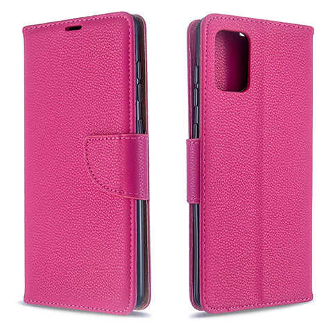 Custodia Portafoglio In Pelle Cover con Supporto B06F per Samsung Galaxy A71 5G Rosa Caldo