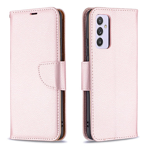 Custodia Portafoglio In Pelle Cover con Supporto B06F per Samsung Galaxy F54 5G Oro Rosa