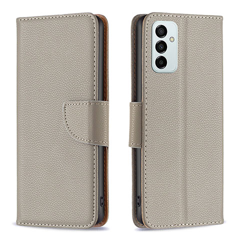 Custodia Portafoglio In Pelle Cover con Supporto B06F per Samsung Galaxy M23 5G Grigio