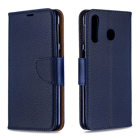 Custodia Portafoglio In Pelle Cover con Supporto B06F per Samsung Galaxy M30 Blu