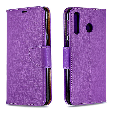 Custodia Portafoglio In Pelle Cover con Supporto B06F per Samsung Galaxy M30 Viola