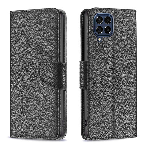 Custodia Portafoglio In Pelle Cover con Supporto B06F per Samsung Galaxy M53 5G Nero