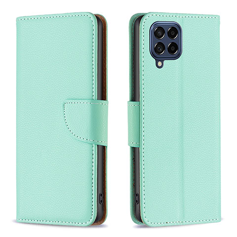 Custodia Portafoglio In Pelle Cover con Supporto B06F per Samsung Galaxy M53 5G Verde