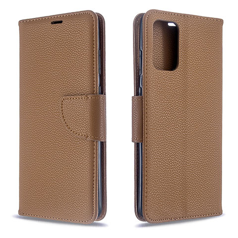 Custodia Portafoglio In Pelle Cover con Supporto B06F per Samsung Galaxy S20 5G Marrone