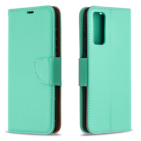 Custodia Portafoglio In Pelle Cover con Supporto B06F per Samsung Galaxy S20 FE 4G Verde