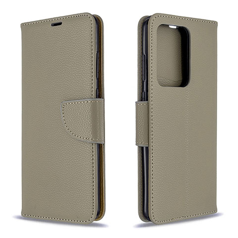 Custodia Portafoglio In Pelle Cover con Supporto B06F per Samsung Galaxy S20 Plus 5G Grigio