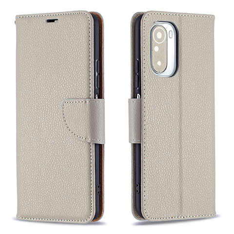 Custodia Portafoglio In Pelle Cover con Supporto B06F per Xiaomi Mi 11i 5G Grigio