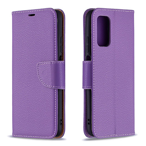 Custodia Portafoglio In Pelle Cover con Supporto B06F per Xiaomi Poco M3 Viola