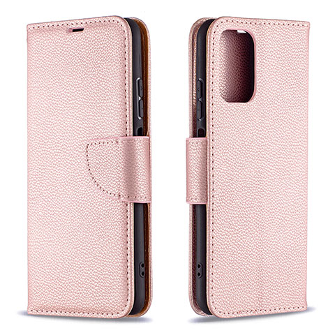 Custodia Portafoglio In Pelle Cover con Supporto B06F per Xiaomi Poco M5S Oro Rosa