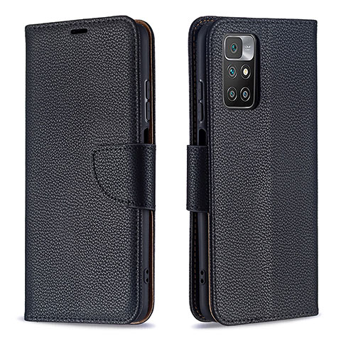 Custodia Portafoglio In Pelle Cover con Supporto B06F per Xiaomi Redmi 10 (2022) Nero