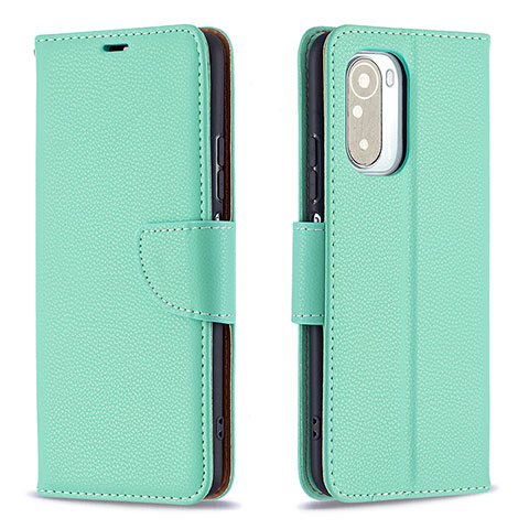 Custodia Portafoglio In Pelle Cover con Supporto B06F per Xiaomi Redmi K40 5G Verde