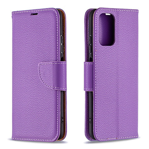 Custodia Portafoglio In Pelle Cover con Supporto B06F per Xiaomi Redmi Note 10 4G Viola