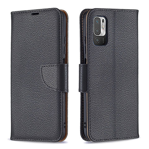 Custodia Portafoglio In Pelle Cover con Supporto B06F per Xiaomi Redmi Note 10 5G Nero