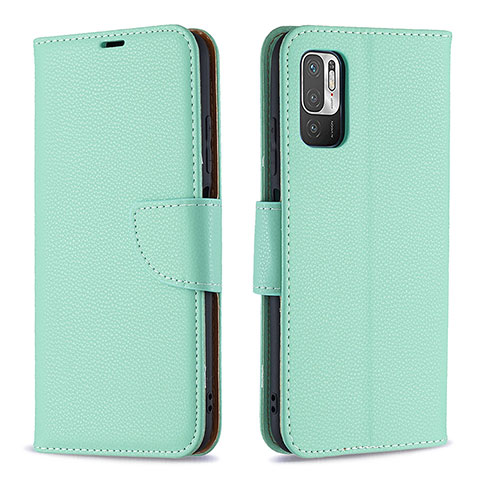 Custodia Portafoglio In Pelle Cover con Supporto B06F per Xiaomi Redmi Note 10 5G Verde