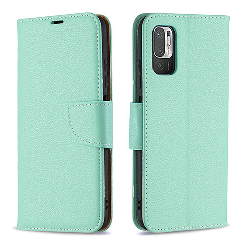 Custodia Portafoglio In Pelle Cover con Supporto B06F per Xiaomi Redmi Note 10T 5G Verde