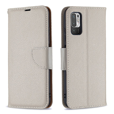 Custodia Portafoglio In Pelle Cover con Supporto B06F per Xiaomi Redmi Note 11 SE 5G Grigio