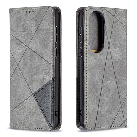 Custodia Portafoglio In Pelle Cover con Supporto B07F per Huawei P50 Grigio