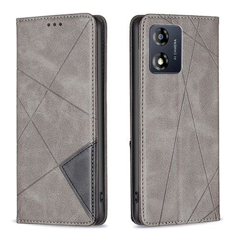 Custodia Portafoglio In Pelle Cover con Supporto B07F per Motorola Moto E13 Grigio