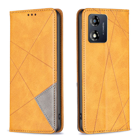 Custodia Portafoglio In Pelle Cover con Supporto B07F per Motorola Moto E13 Marrone Chiaro