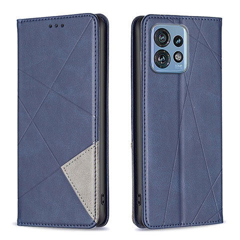 Custodia Portafoglio In Pelle Cover con Supporto B07F per Motorola Moto Edge 40 Pro 5G Blu