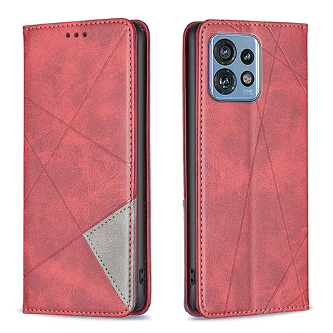 Custodia Portafoglio In Pelle Cover con Supporto B07F per Motorola Moto Edge 40 Pro 5G Rosso