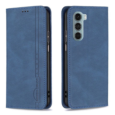 Custodia Portafoglio In Pelle Cover con Supporto B07F per Motorola Moto Edge S30 5G Blu