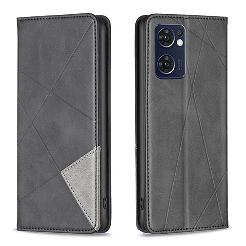 Custodia Portafoglio In Pelle Cover con Supporto B07F per OnePlus Nord CE 2 5G Nero