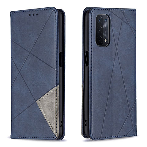 Custodia Portafoglio In Pelle Cover con Supporto B07F per OnePlus Nord N200 5G Blu