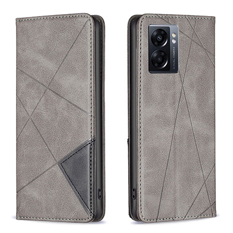 Custodia Portafoglio In Pelle Cover con Supporto B07F per OnePlus Nord N300 5G Grigio