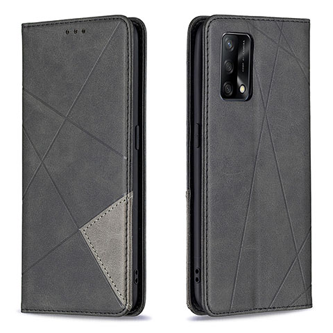 Custodia Portafoglio In Pelle Cover con Supporto B07F per Oppo A74 4G Nero