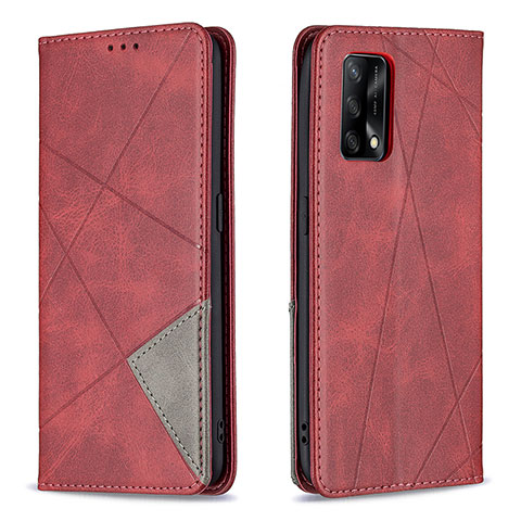 Custodia Portafoglio In Pelle Cover con Supporto B07F per Oppo A74 4G Rosso